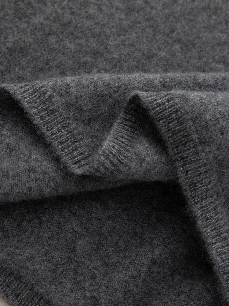 Cashmere Reversible Turtleneck Cardigan Sweater